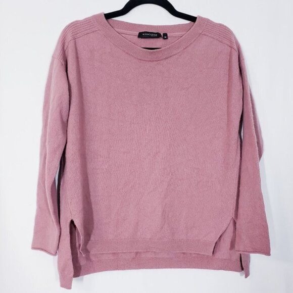 Mark Adam New York 100% Cashmere Split Side Sweater Ribbed Drop Shoulder 38 US 8 - Picture 3 of 12